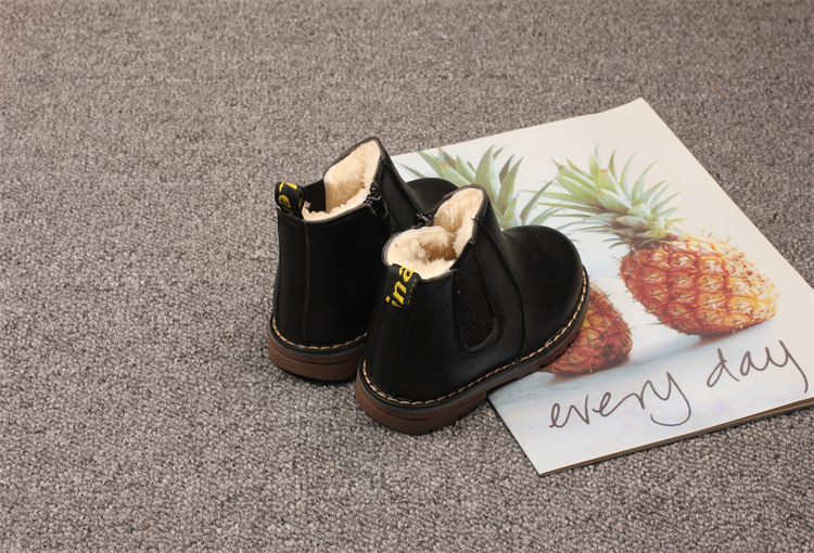 come4buy.com-Ciepłe futrzane buty chłopięce do kostki dziewczynki dziecięce buty