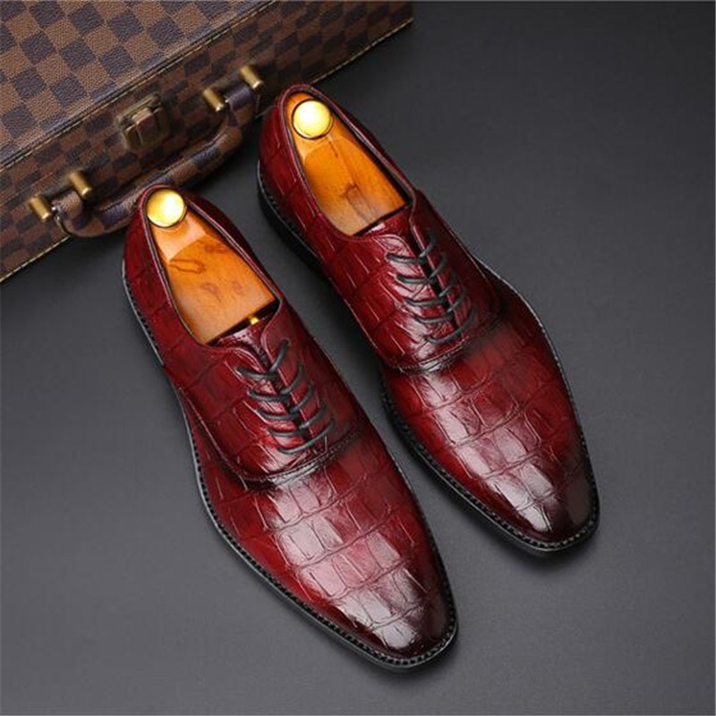 come4buy.com-კვადრატული ნიანგის მოდელის მამაკაცის ფეხსაცმელი