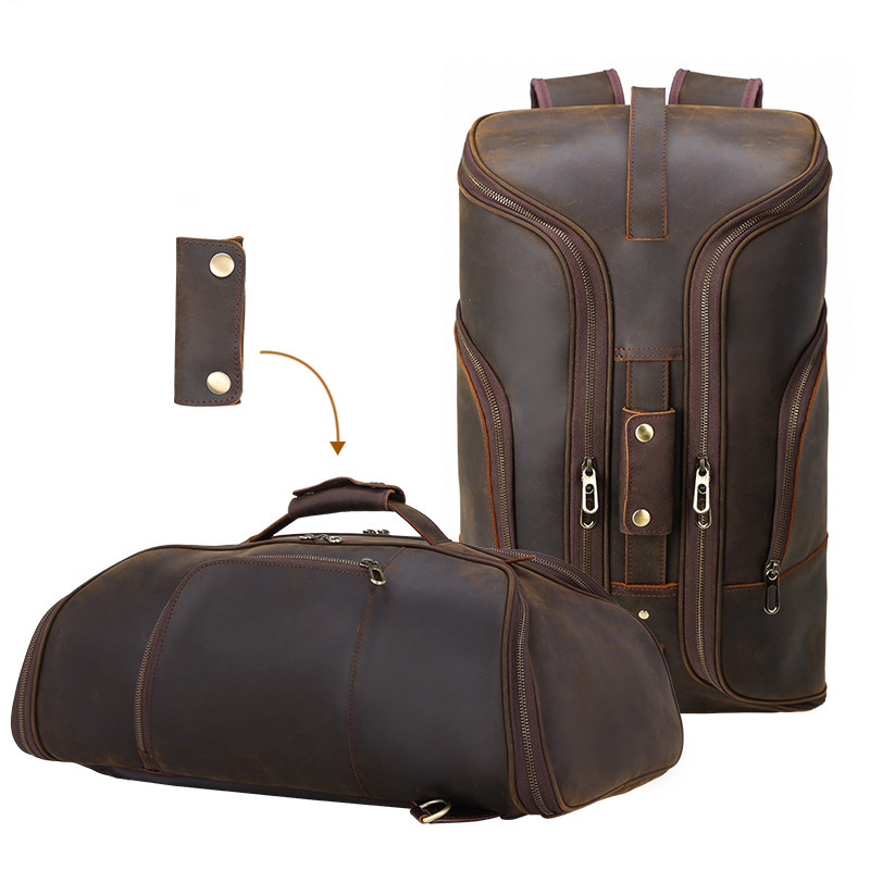 come4buy.com-Pánská cestovní taška na batoh Crazy Horse Leather Bag