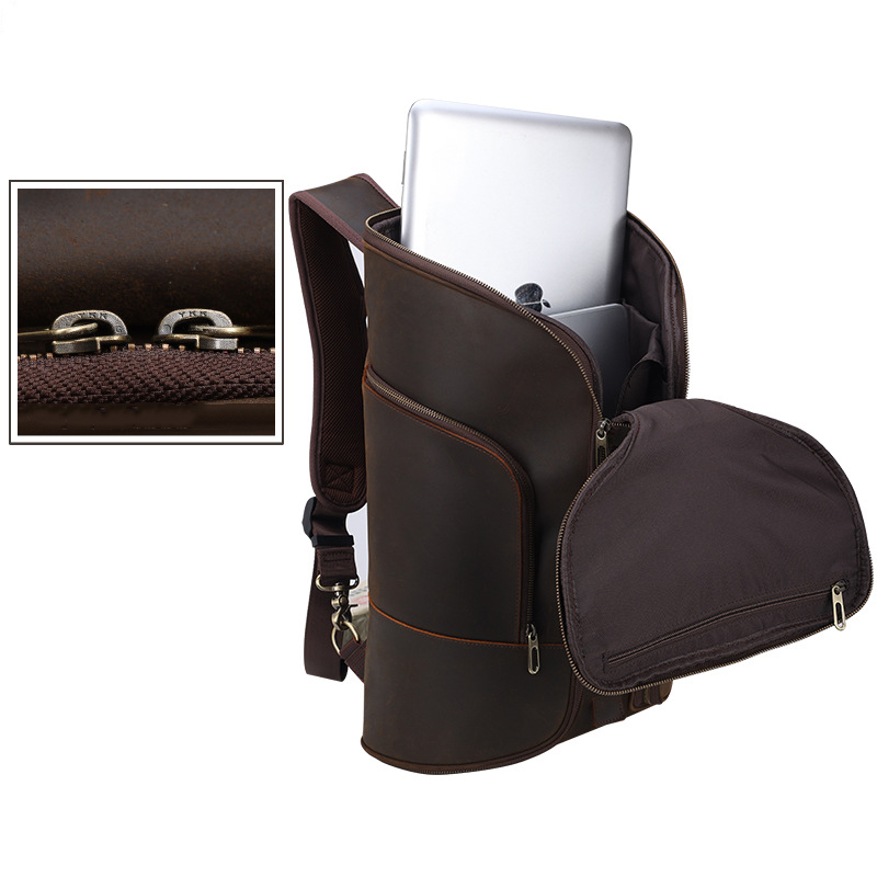 Come4buy.com-Мужская дорожная сумка-рюкзак Crazy Horse Leather Bag