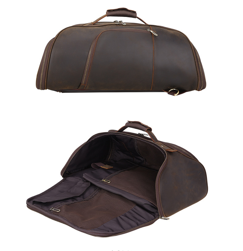 come4buy.com-Men's Travel Backpack Bag Crazy Horse Leather Bag