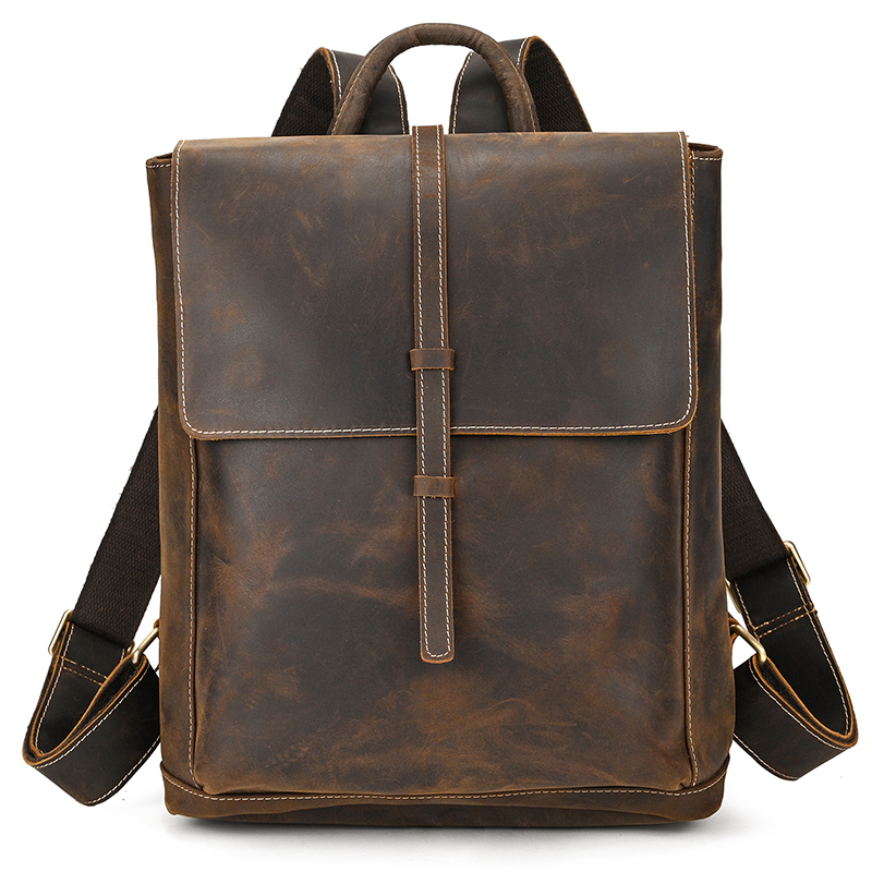 come4buy.com-Retro Fashion Cowhide Backpack for Young Adults
