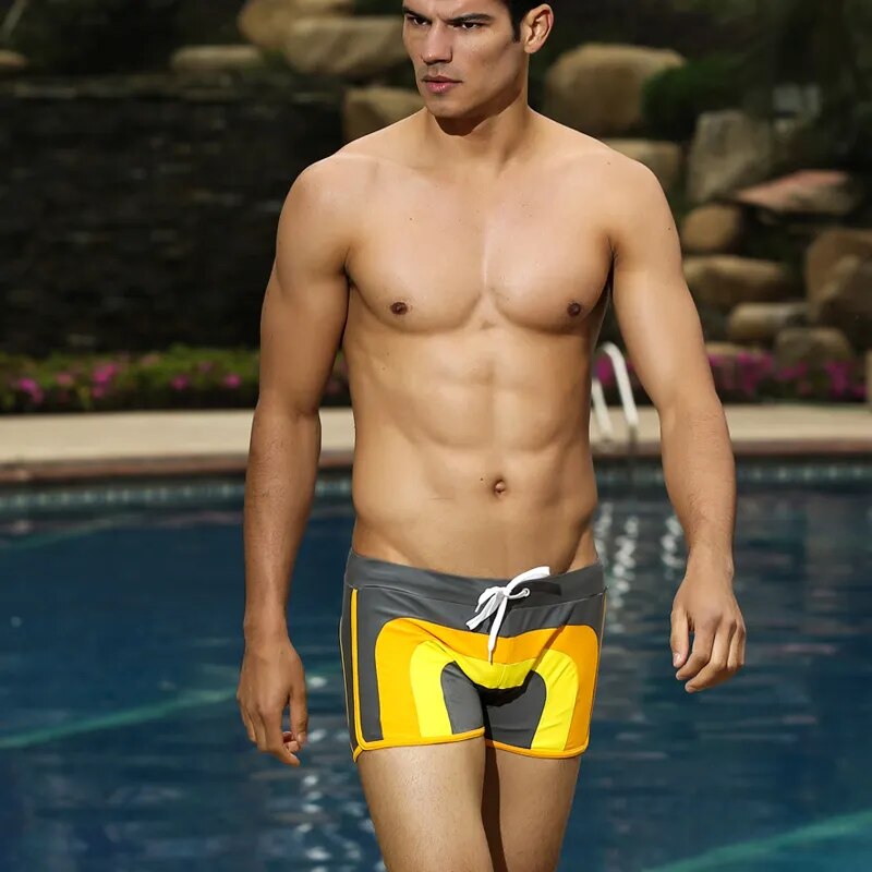 come4buy.com-Sexy Sports Swimwear Pocket Trunks For Men