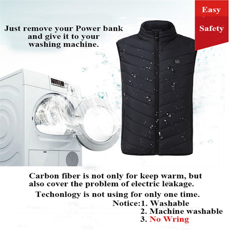 come4buy.com-Electric Heating Vest Heated Down բաճկոն