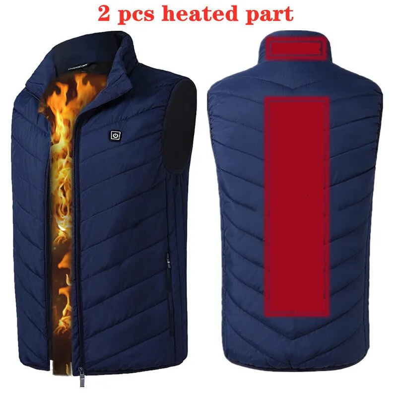 come4buy.com-Elektresch Heizung Vest gehëtzt Down Jacket
