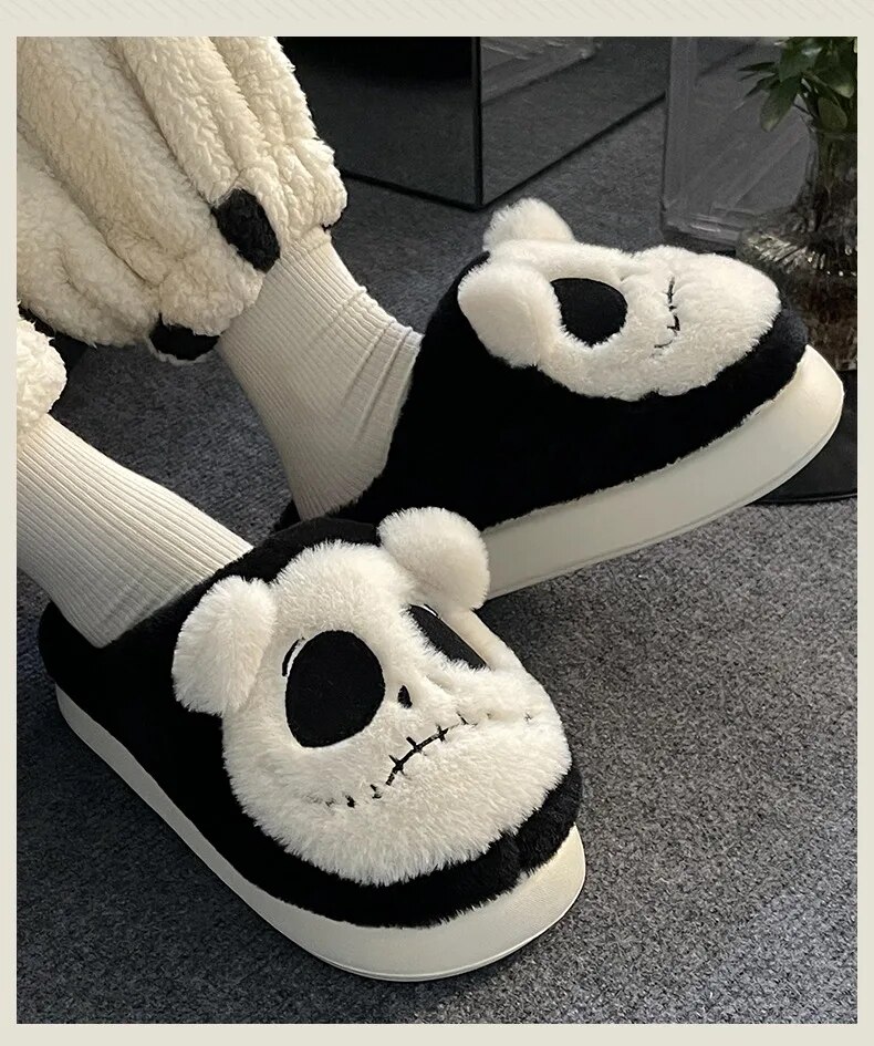 come4buy.com-Plush Warm Snow Couple Thick Heels Cotton Shoes
