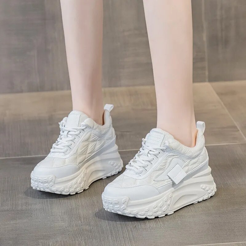 come4buy.com-Luxury Silver Increases Height Sneakers Women Shoes