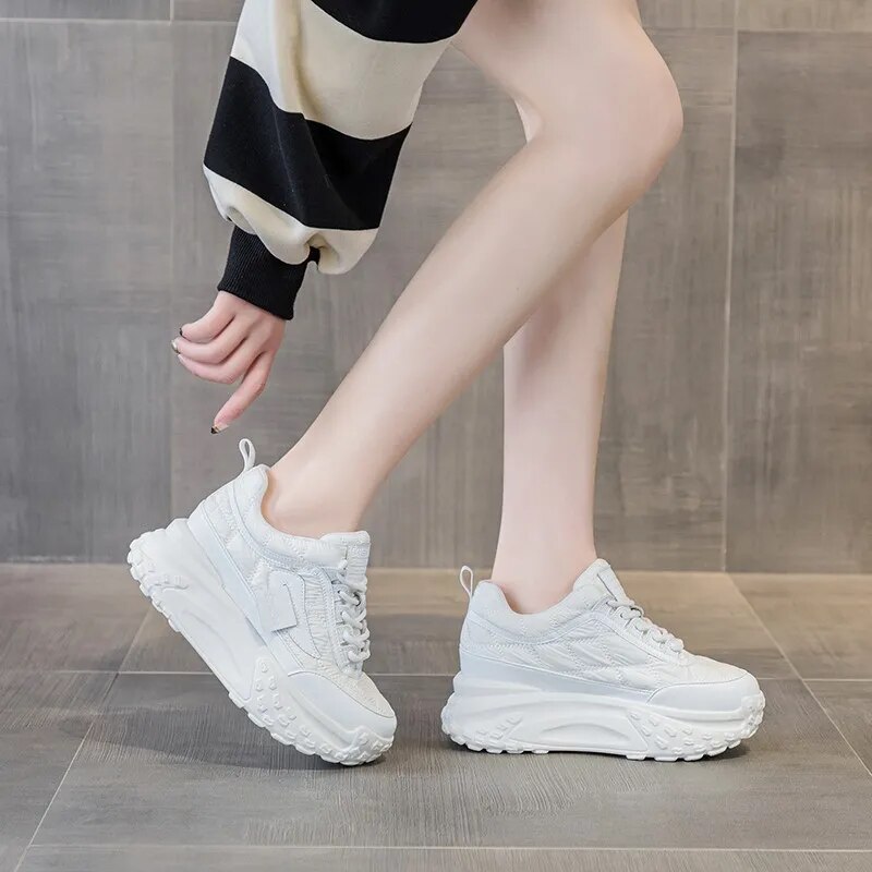come4buy.com-Luxury Silver Increases Height Sneakers Women Shoes