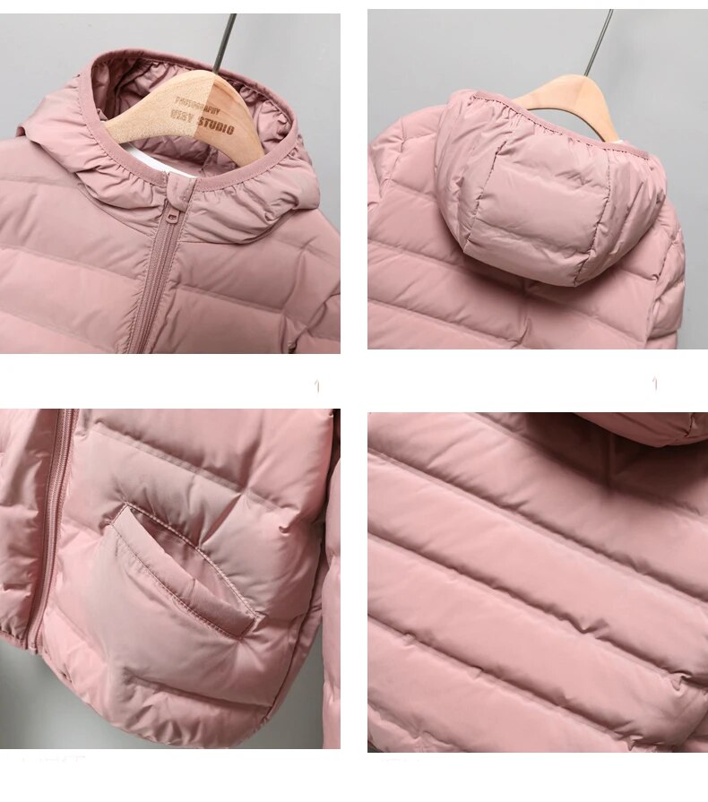 come4buy.com-Family Look Matching Winter 90% White Duck Down Jacket