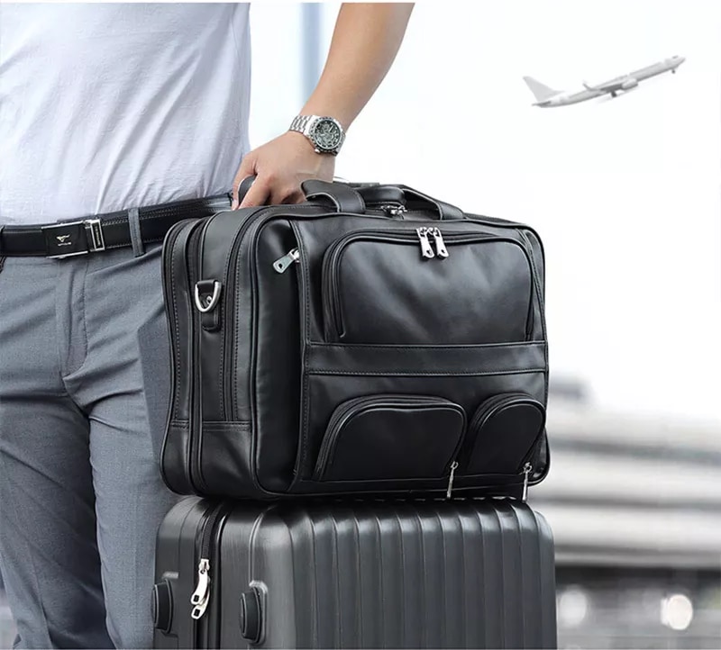 come4buy.com- Kožna putna torba za laptop 17 inča Business Man