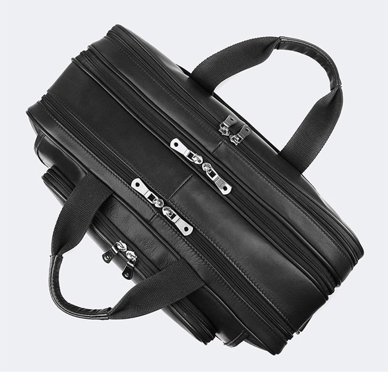 come4buy.com- Bőr utazási táska 17 hüvelykes laptop üzleti férfi táska