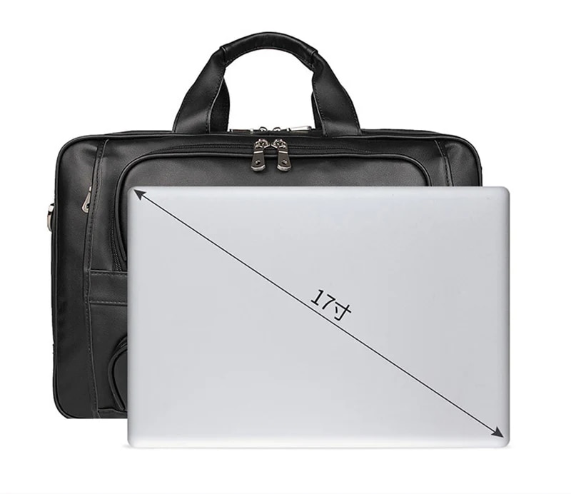 come4buy.com- Bileag siubhail leathair 17inch Laptop Business Man Bag