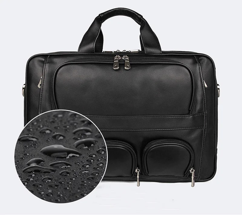 come4buy.com- Кожено куфарче за пътуване 17-инчов бизнес мъжка чанта за лаптоп