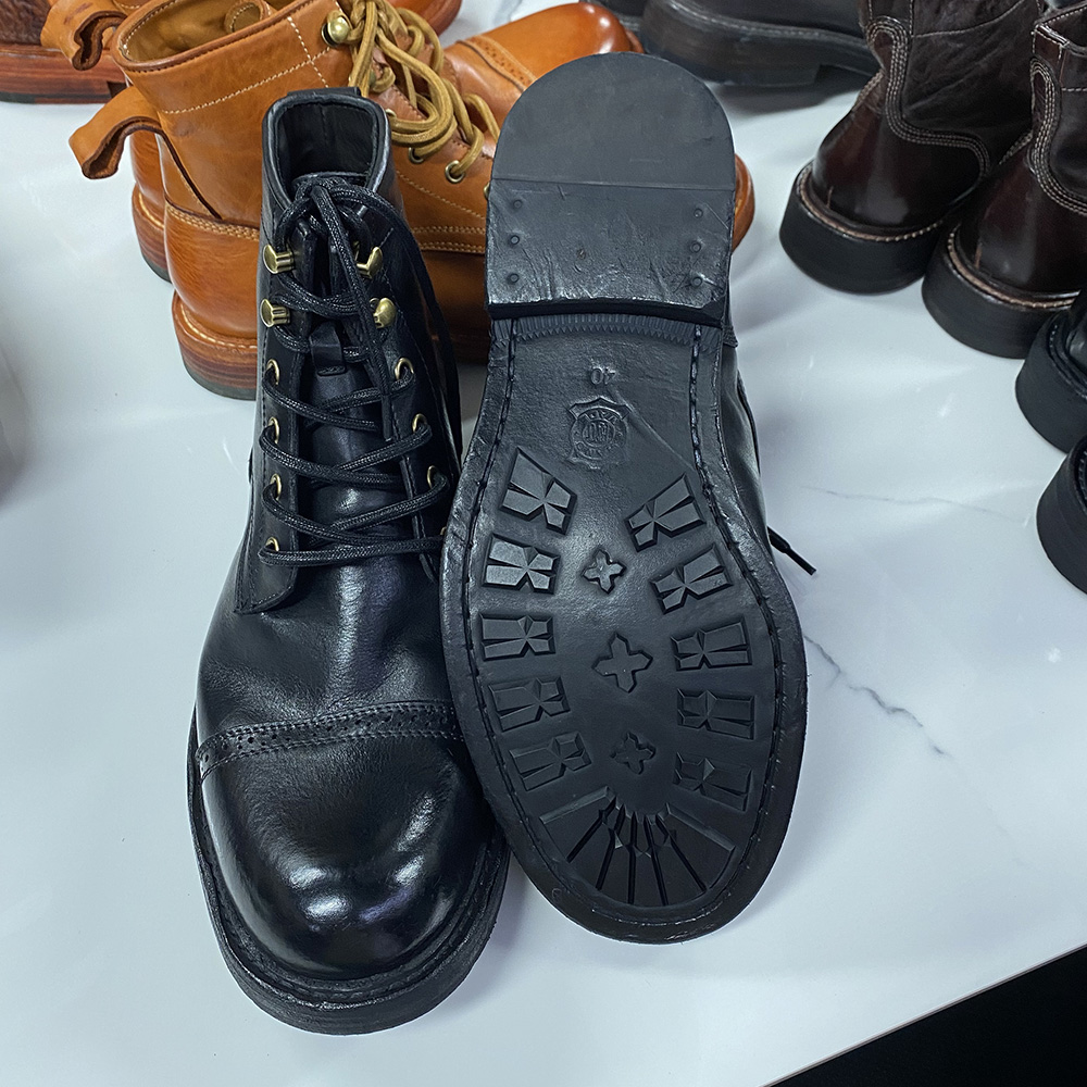 come4buy.com-Këpucë dimërore të buta me lëkurë viçi në ngjyrë kafe të zezë