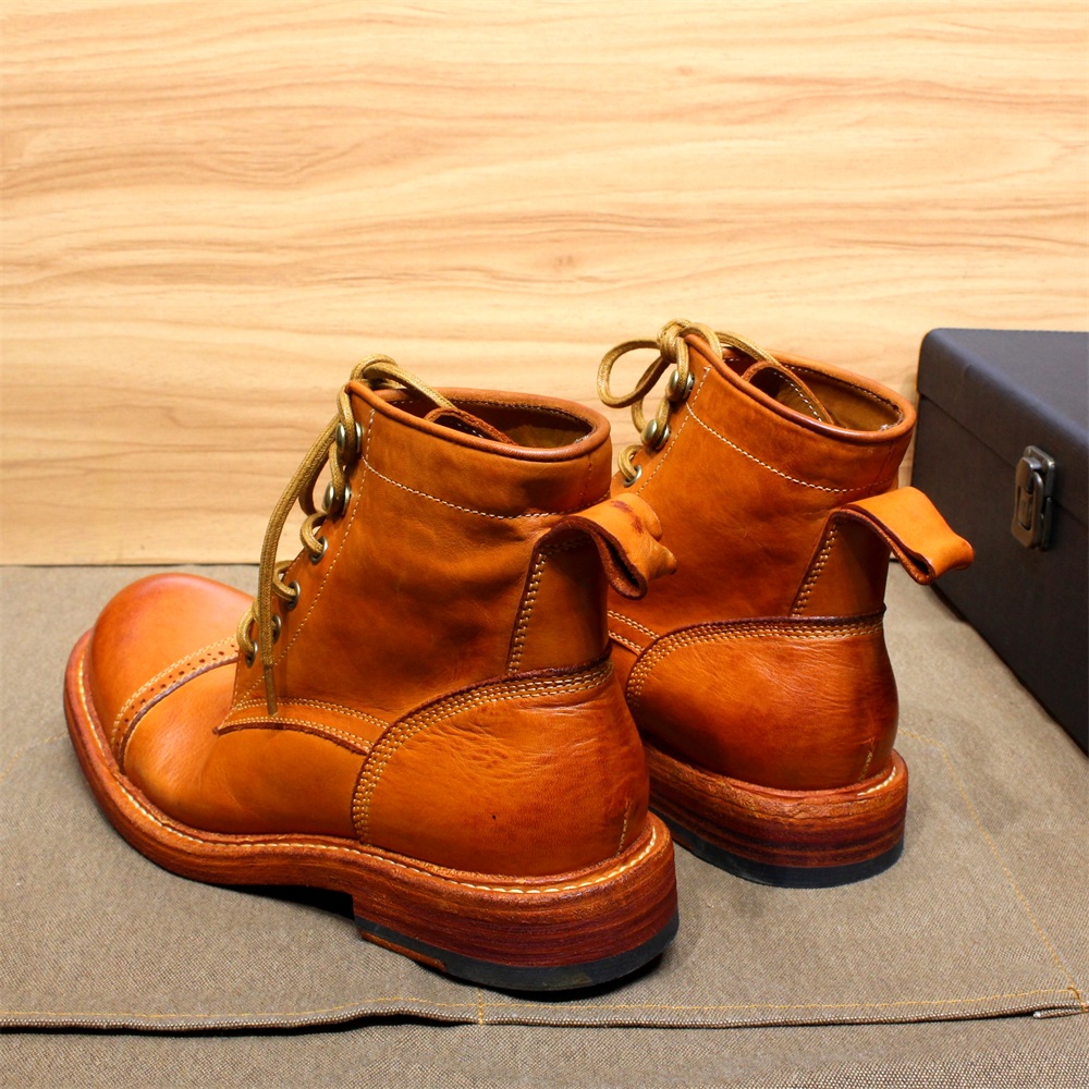 come4buy.com-Black Brown Soft Kulit Calfskin Outdoor Shoes Boots mangsa