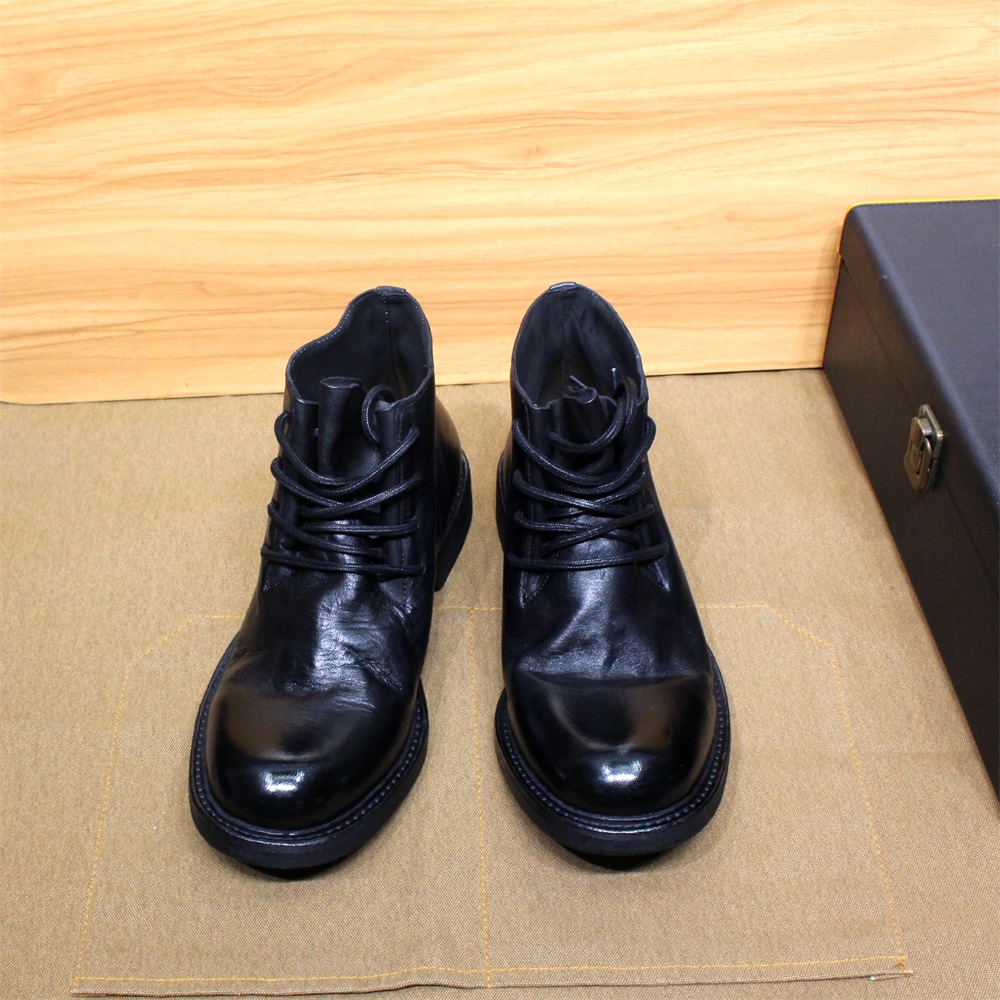 come4buy.com-Mens Ankle Boots Soft Calf Real Leather Winter Boots