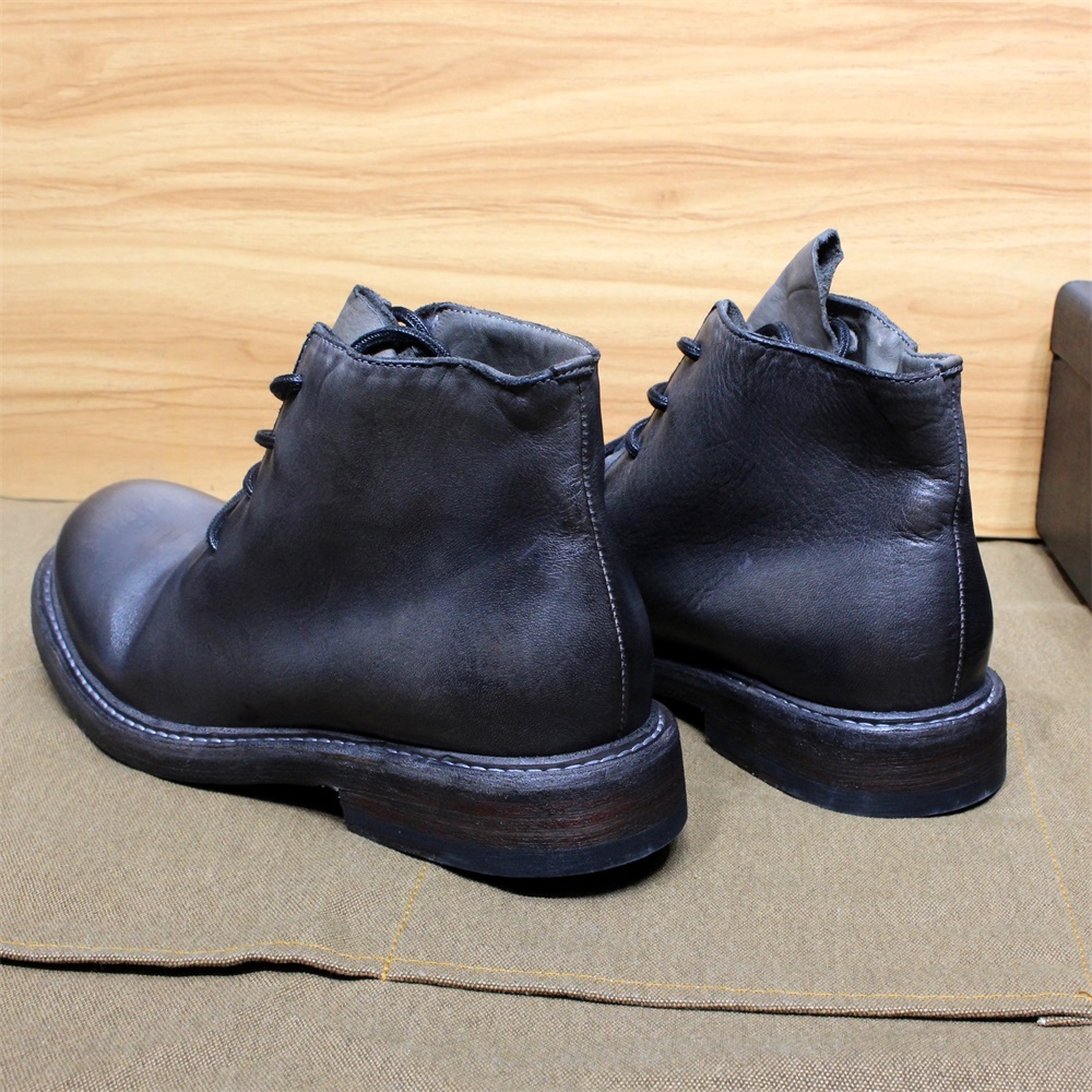 come4buy.com-Mens Ankle Boots Soft Calf Real Leather Winter Boots