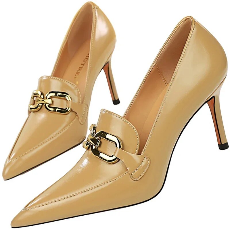 come4buy.com-Këpucë Këpucë me Taka Femrash Fashion Party Classic 8cm