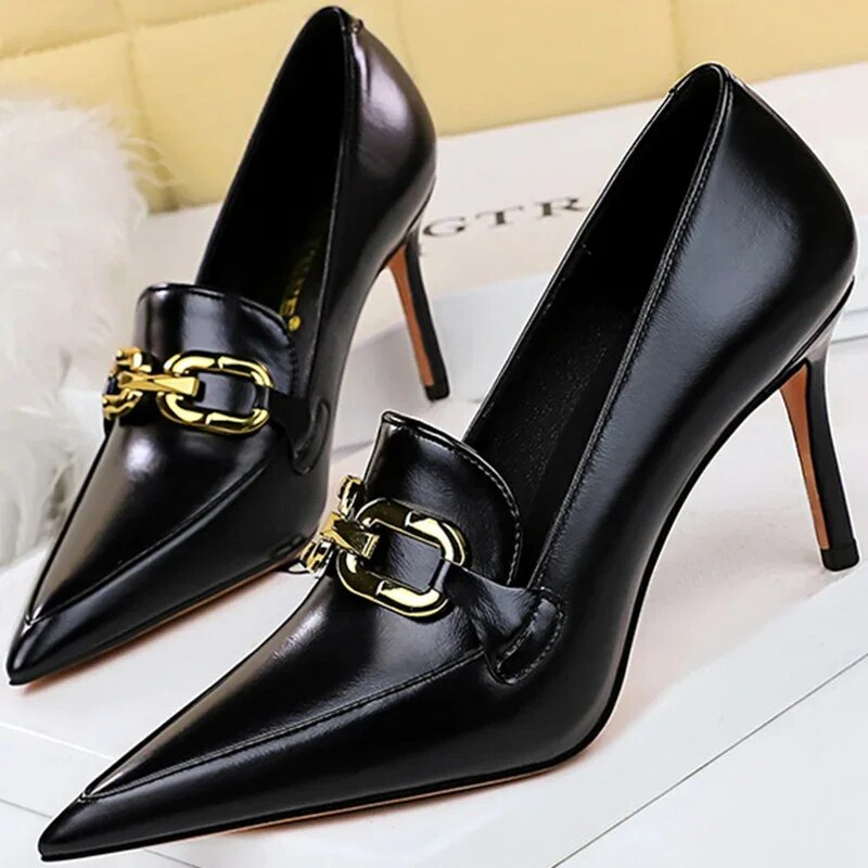 come4buy.com-Classic Event Party Fashion Damen Heels Schuhe 8cm