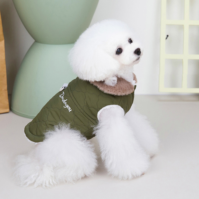 come4buy.com-Waterproof Fur Collar Dog Jacket
