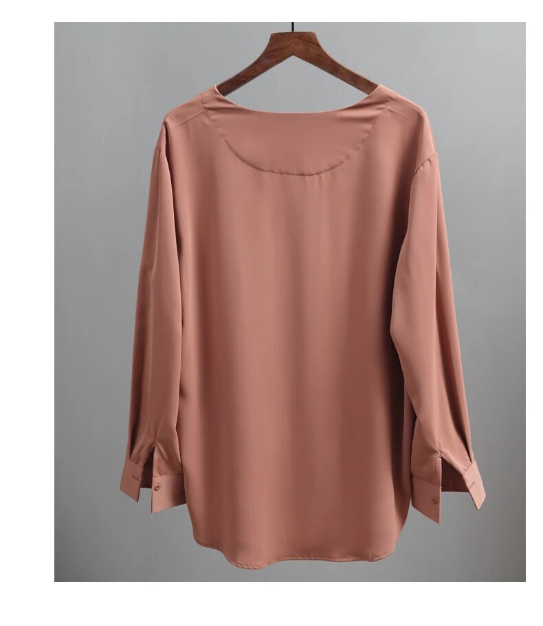 come4buy.com-Chiffon Blouses Women Long Sleeve Casual Shirt
