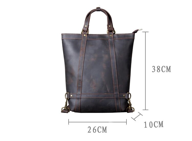 come4buy.com-Pánský batoh z pravé kůže vhodný pro 15palcový PC Daypack