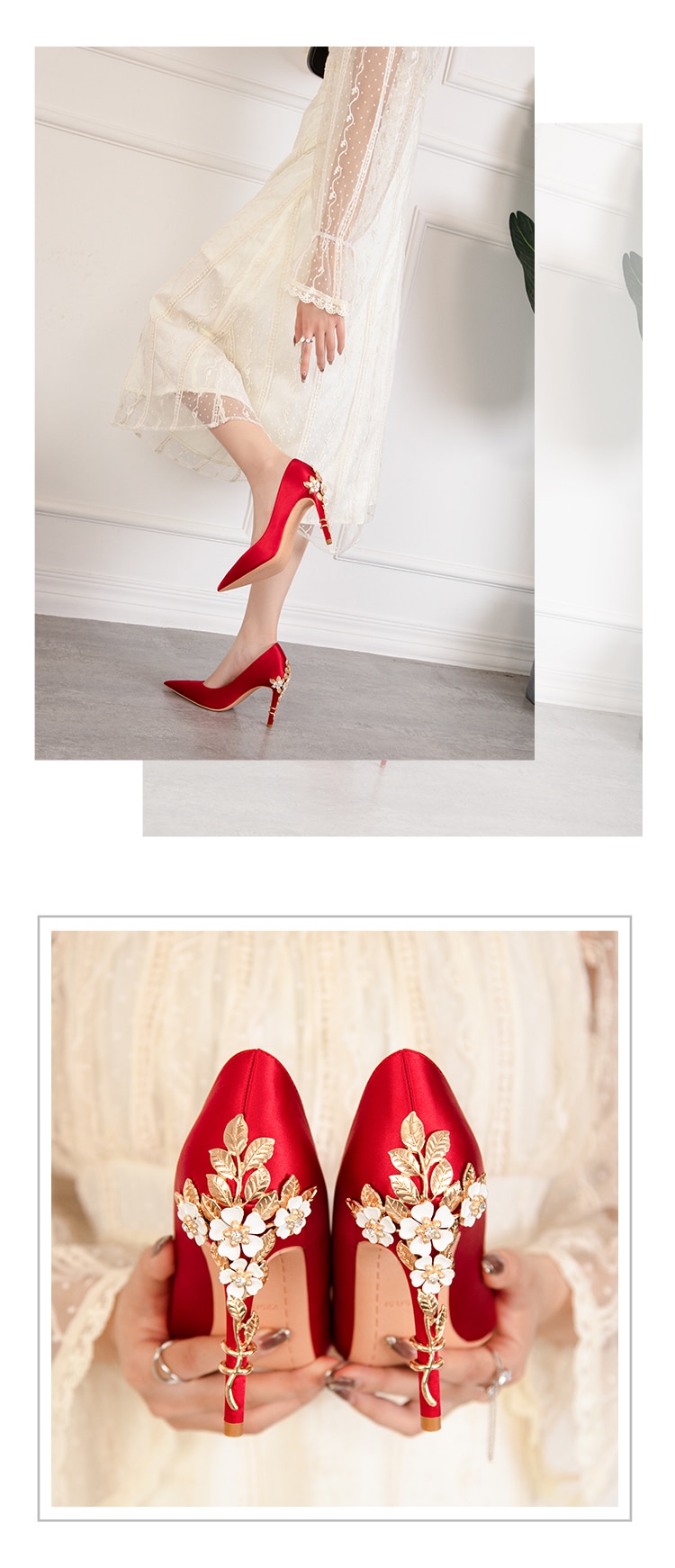 come4buy.com-Metal Carved Heels Women Pumps Stiletto Shoes