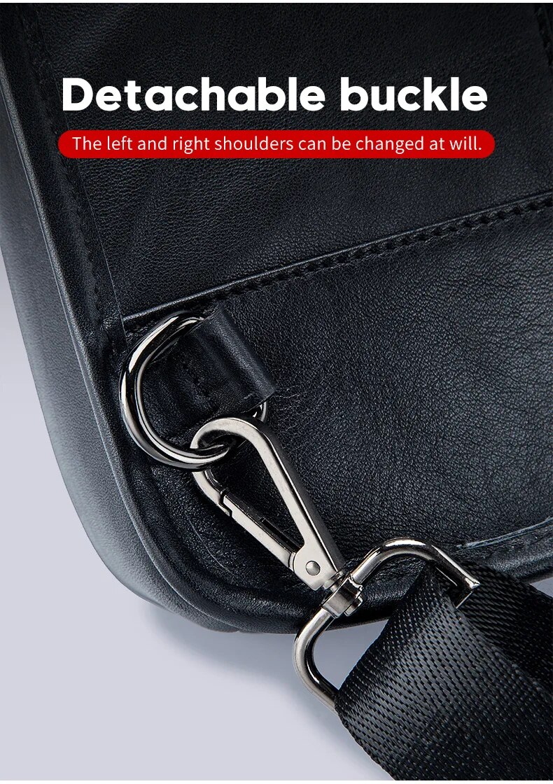 come4buy.com-စစ်မှန်သားရေ Messenger Shoulder Bag အမျိုးသားရင်ဘတ်အိတ်