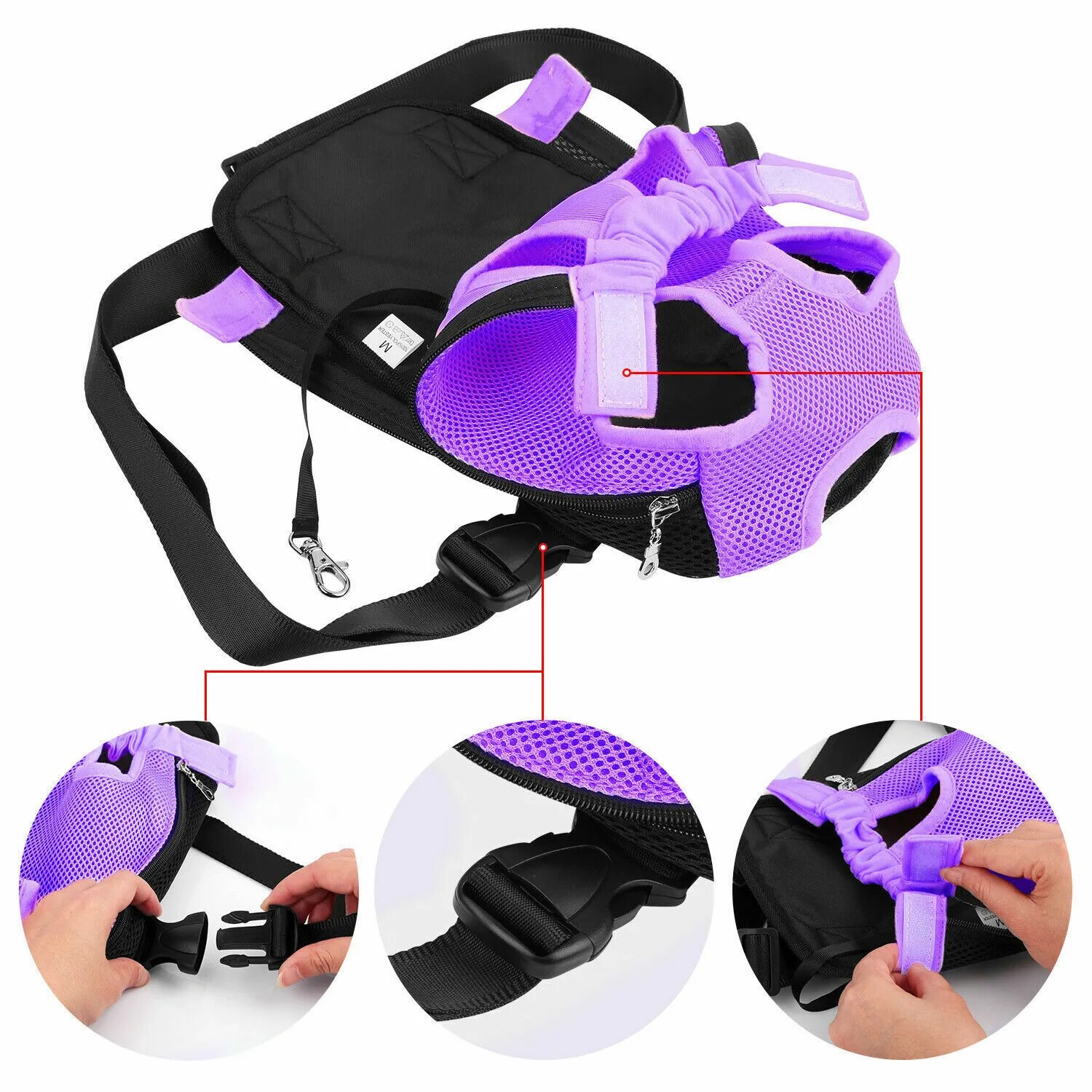 come4buy.com-Pet Dog Carrier Backpack Portable Adjustable Strap