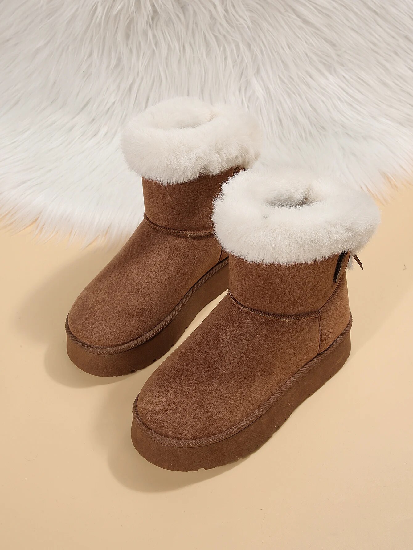come4buy.com-Bowknot Cashmere Warm Boots Women Snow Boots