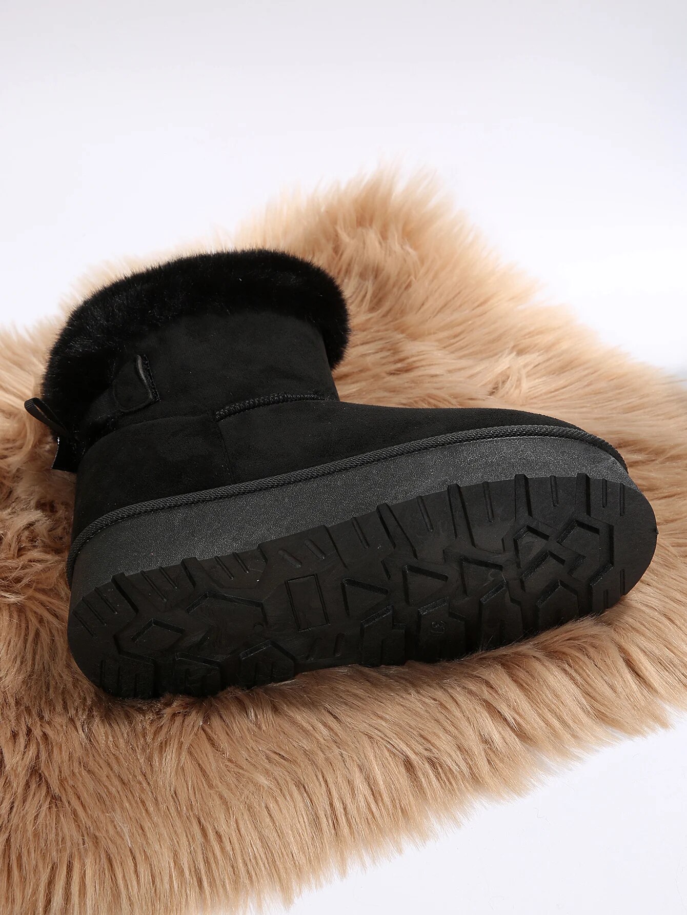 come4buy.com-Bowknot Cashmere Warm Boots Women Snow Boots