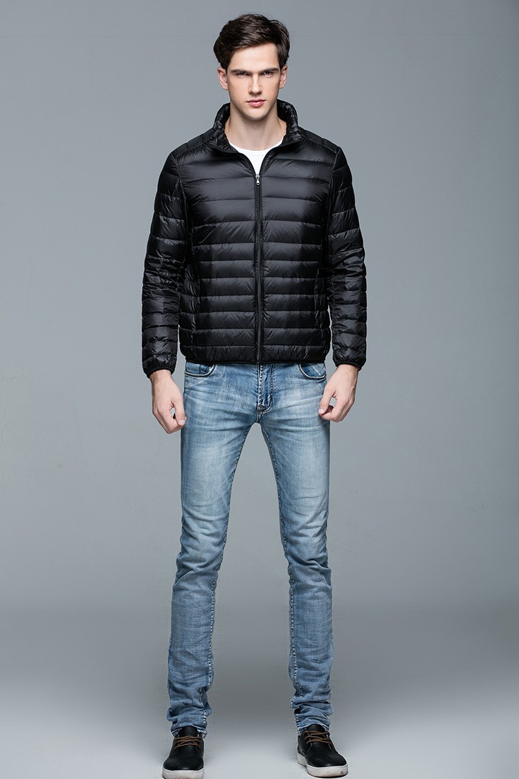 come4buy.com-Ultra ľahká jesenná zimná mužská bunda z 90% kačacieho páperia