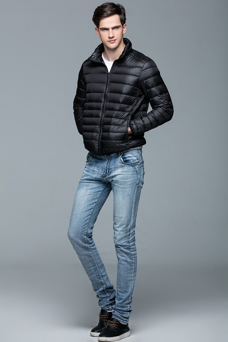 come4buy.com-Надлегка чоловіча куртка з 90% качиного пуху осінь-зима