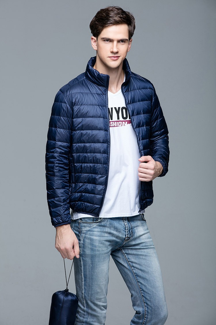 come4buy.com-Надлегка чоловіча куртка з 90% качиного пуху осінь-зима
