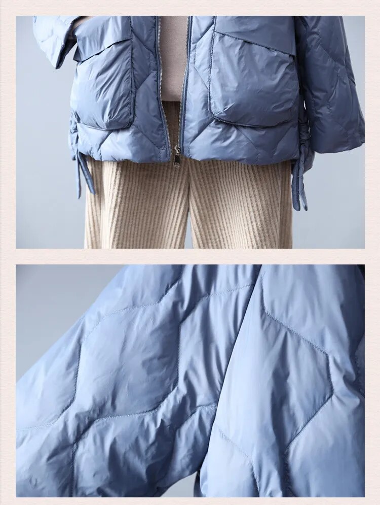 come4buy.com-Zimska ženska jakna od 90% bijelog pačjeg puha