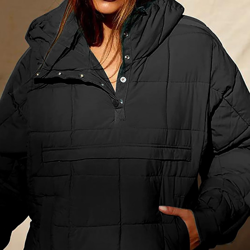 come4buy.com-Women's Autumn Winter Padded Jacket Long Sleeve Hooded Pullovers