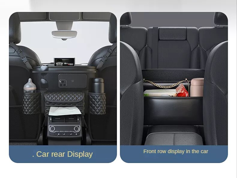 come4buy.com-Car Seat Midter Hanger Napa læder opbevaringstaske