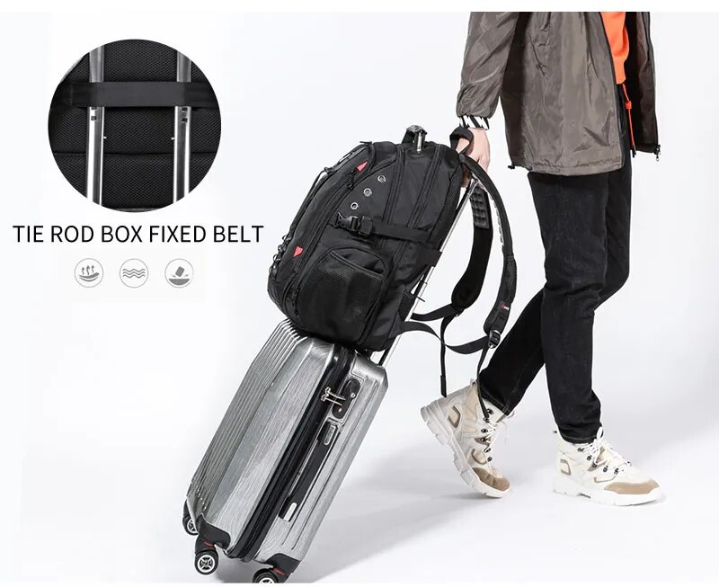 come4buy.com-Men's Large Capacity Waterproof Travel Backpack for Outdoor Camping & Hiking