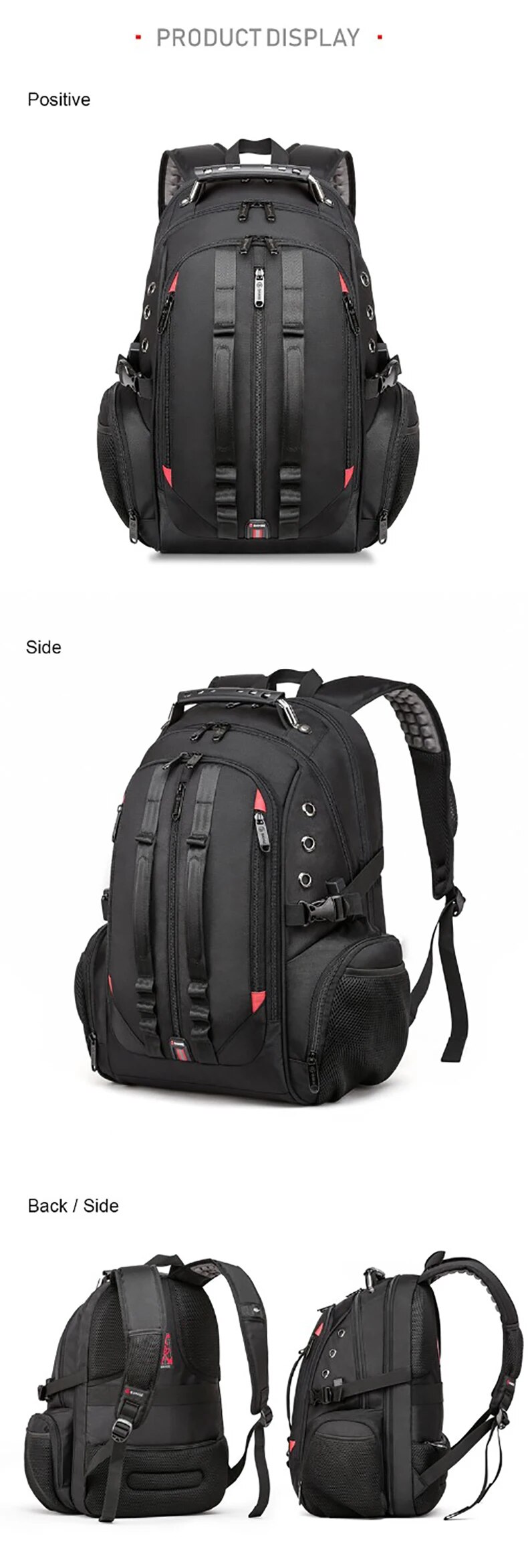come4buy.com-Men's Large Capacity Waterproof Travel Backpack for Outdoor Camping & Hiking