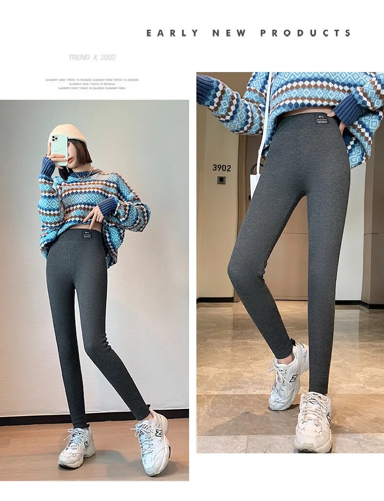 come4buy.com-Dames effen kleur Legging Comfortabel warm houden Rekbare legging