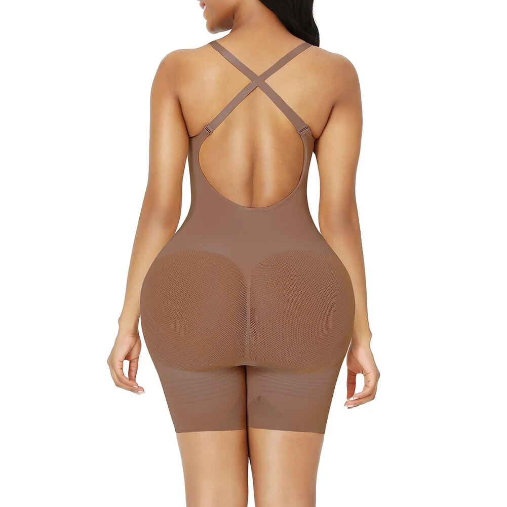 come4buy.com-Low Back Butt Lifter Seamless Bodysuit Shapewear for Women