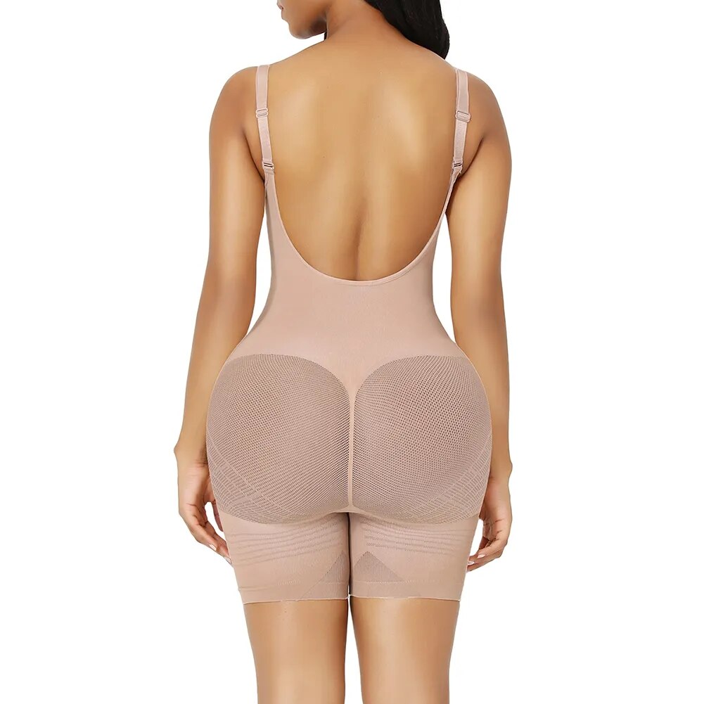 come4buy.com-Low Back Butt Lifter Sømløs Bodysuit Shapewear for kvinner