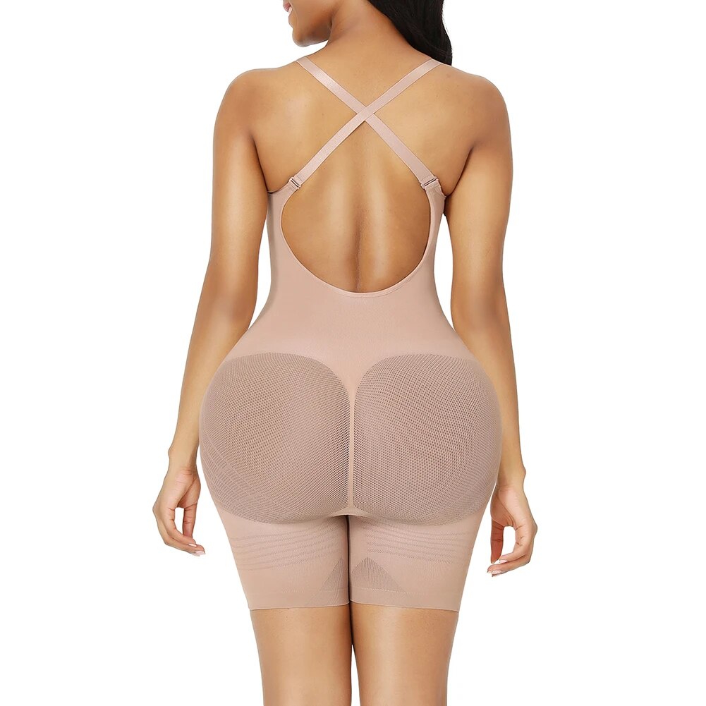 come4buy.com-Low Back Butt Lifter Seamless Bodysuit Shapewear សម្រាប់នារី