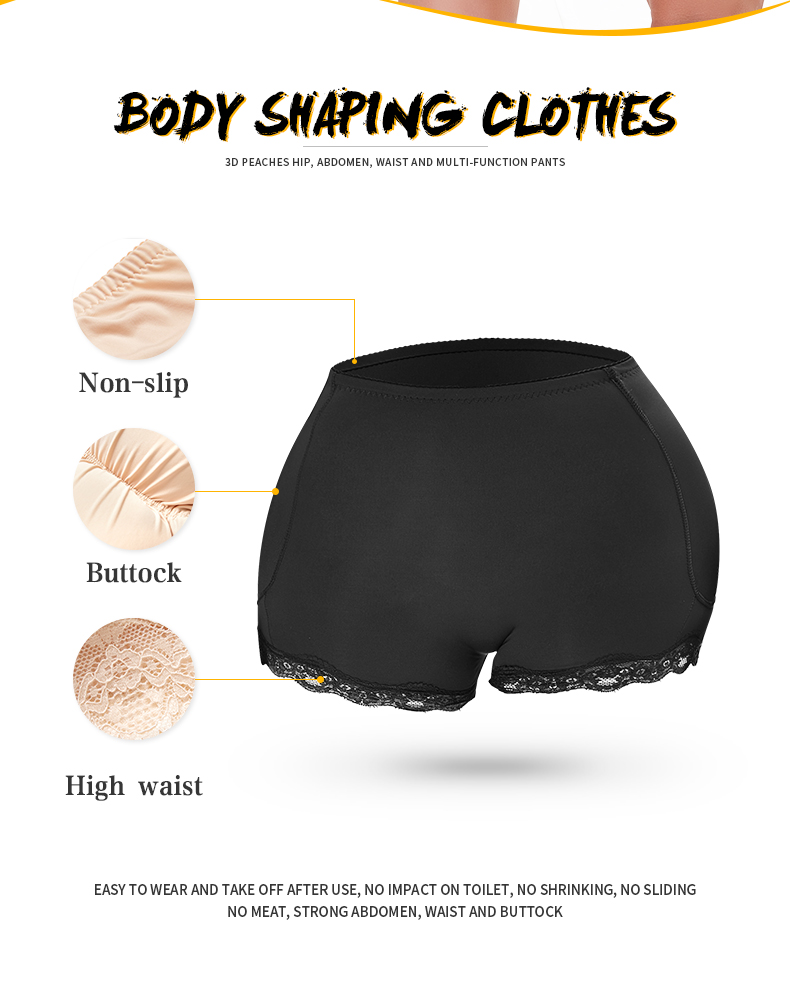 come4buy.com-Padded Butt Lifter Corrective အတွင်းခံဘောင်းဘီ | Butt Enhancer နှင့် Body Shaper