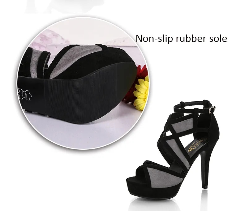 come4buy.com-Elegance Women Sandals Platform High Heels Peep Toe