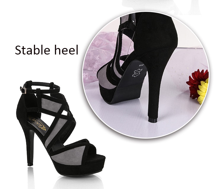 come4buy.com-Elegance Awéwé Sendal Platform High Heels Peep Toe