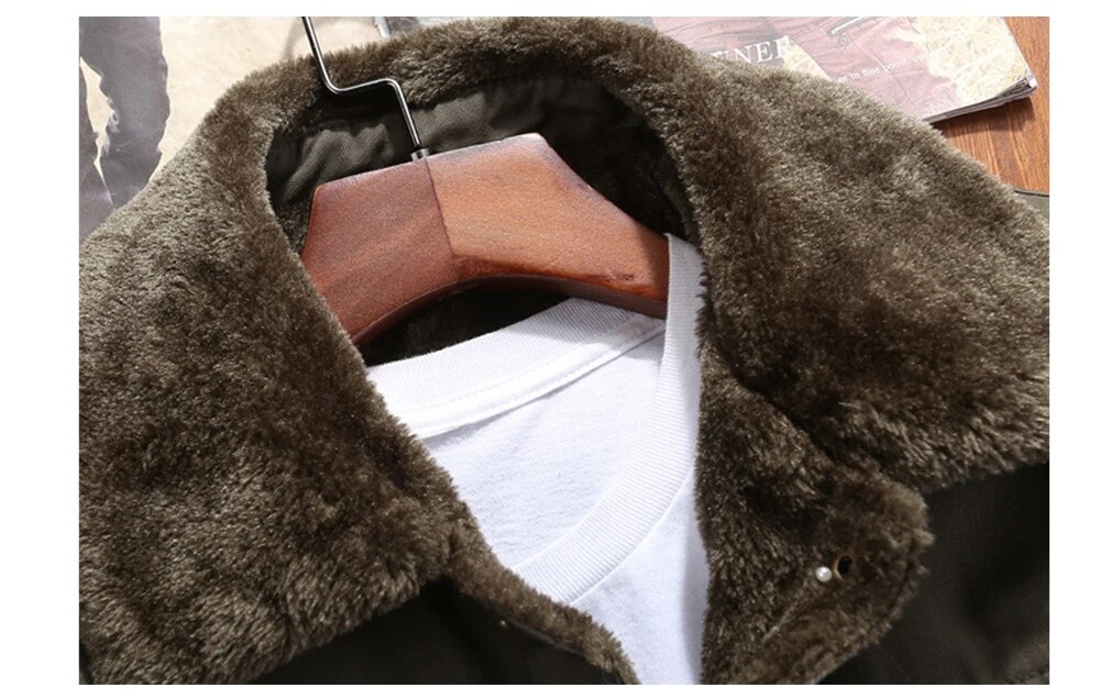 come4buy.com-Casual Man Fleece Thick Warm Windbreaker Jacket