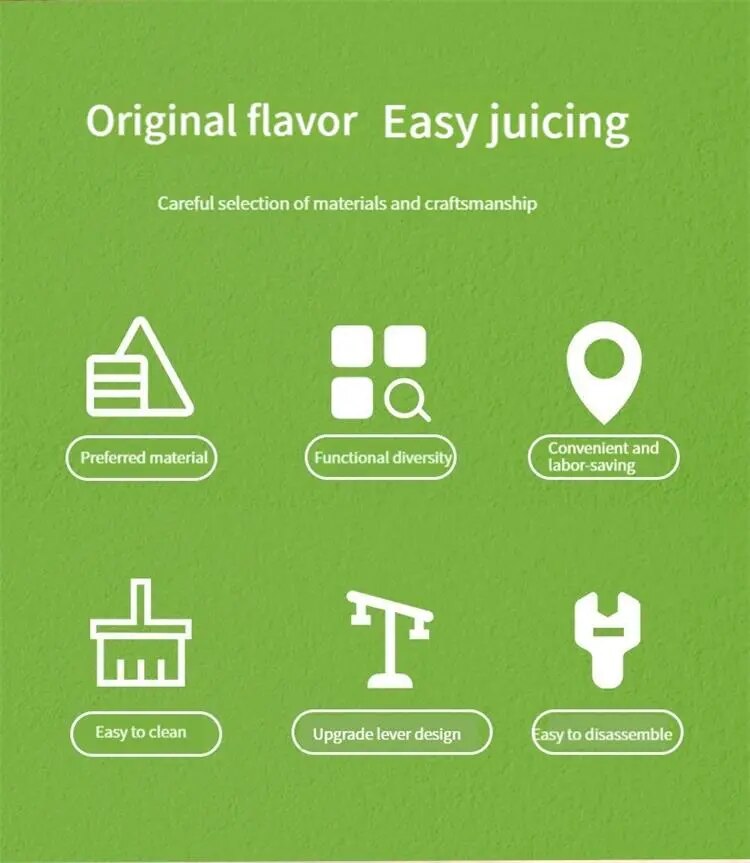 come4buy.com-Eco-friendly Small Juicer Manual Sua - Green Manual juicer