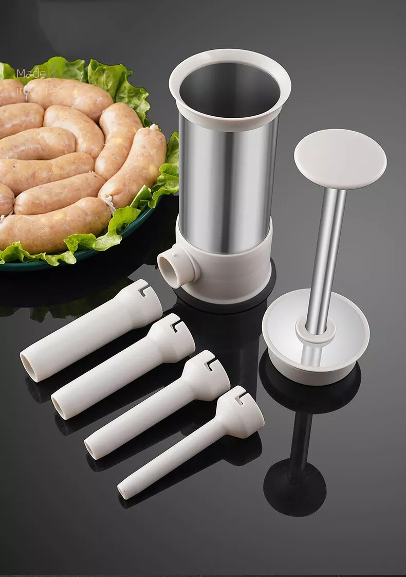 come4buy.com-Homemade Sausages Using A Stainless Steel Stuffing Machine