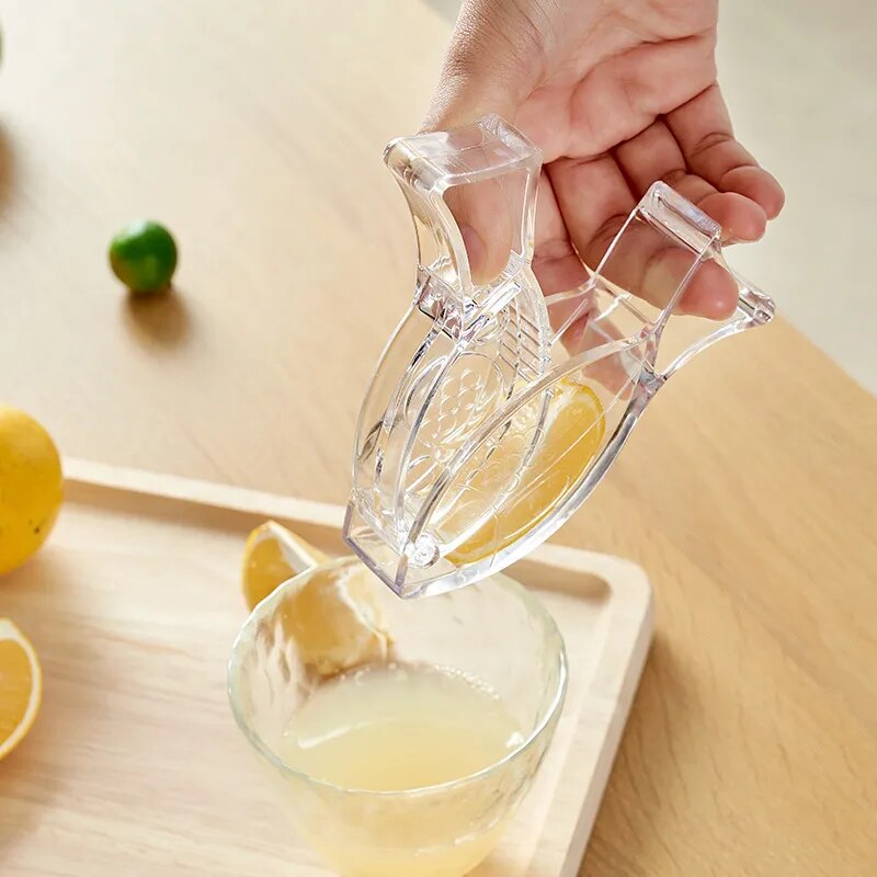 come4buy.com-Mini manuel juicer fugleformet gennemsigtig citronsaftpresser